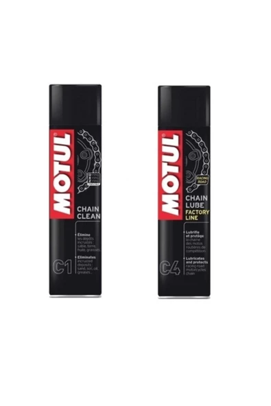 Motul C1 Zincir Temizleme + C4 Zincir Yağlama Seti 2025 ÜRETİM