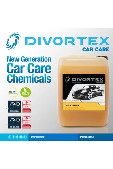 Divortex DİVORTEX CAR WASH V2 FIRÇASIZ OTO YIKAMA KÖPÜĞÜ 20KG. - 2