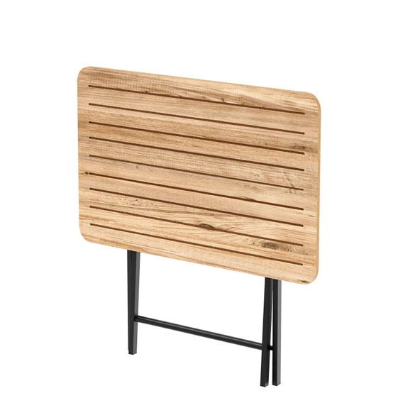 Eportatif Katlanır 4 Kişilik Bahçe Masası Bistro Masa 55x90 Çam 1424 - Resim 2