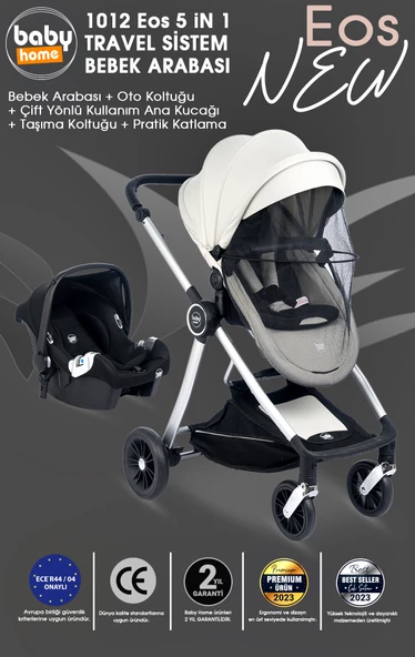 Baby Home Yeni Doğan 7 In 1 Full Set 1012 Travel Sistem Bebek Arabası Ve 330 Sallanır Ana Kucağı - 5