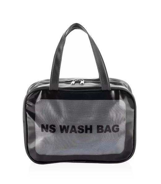 Şeffaf Seyahat Makyaj Organizeri Kozmetik Çantası 3'lü Set - Siyah - 7