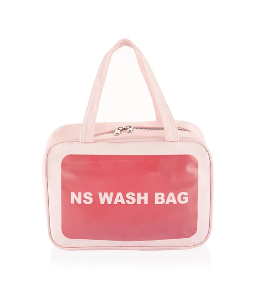 Şeffaf Seyahat Makyaj Organizeri Kozmetik Çantası - Açık Pembe - 9