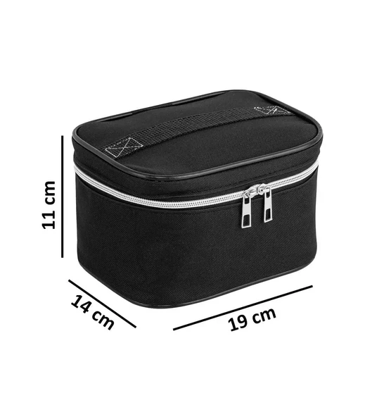 Captain Seyahat Makyaj Organizeri Çok Fonksiyonlu Kozmetik Çantası Kumaş - 200 Siyah - 4