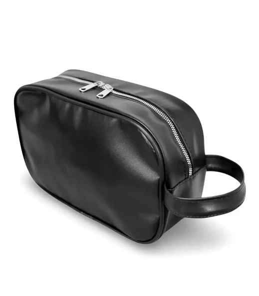 Şeffaf Seyahat Makyaj Organizeri Kozmetik Çantası - Siyah Medium - 4