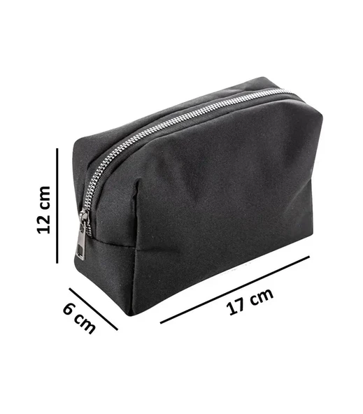 Voice Clutch Seyahat Makyaj Organizeri Kozmetik Çantası Kumaş - 250 Siyah - 3