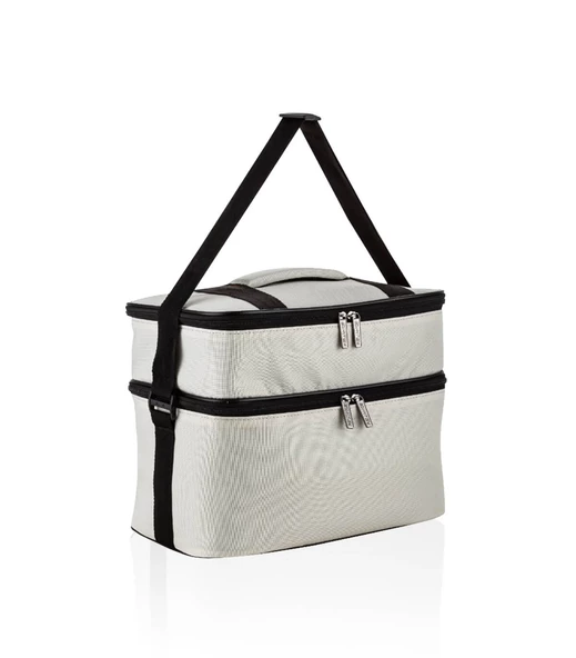 Kamp Piknik Termal Soğutucu Yalıtımlı Buzluk Termos Çanta 2’li Set - 960 Krem - 3