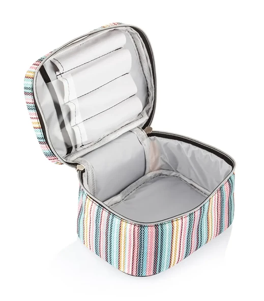 Captain Seyahat Makyaj Organizeri Çok Fonksiyonlu Kozmetik Çantası Kumaş - 200 Çizgi Desenli - 2