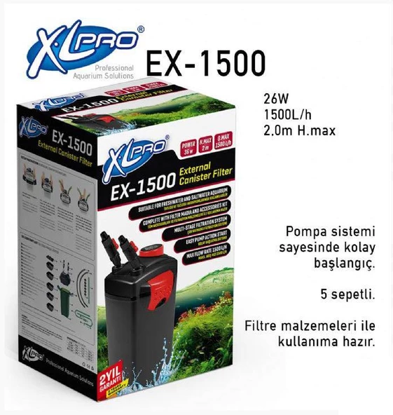 XLPRO EX-1500 DIŞ FİLTRE 1500L/H(DOLU) - 2