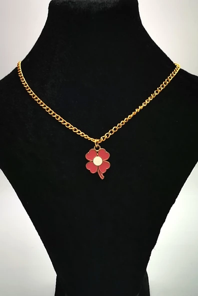 Altın Sarısı Zincir Figürlü Lüks Kararmaz Kolye ürün görseli 1