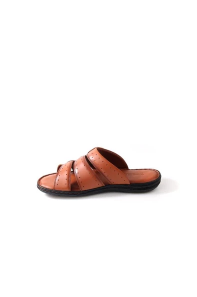 Tardelli 179 Erkek Büyük Numara (45-48) Ortopedik Masaj Tabanlı Hakiki Deri Terlik - 7