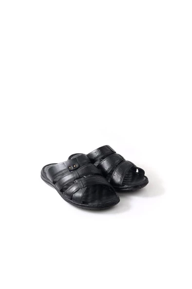 Tardelli 179 Erkek Büyük Numara (45-48) Ortopedik Masaj Tabanlı Hakiki Deri Terlik - 4