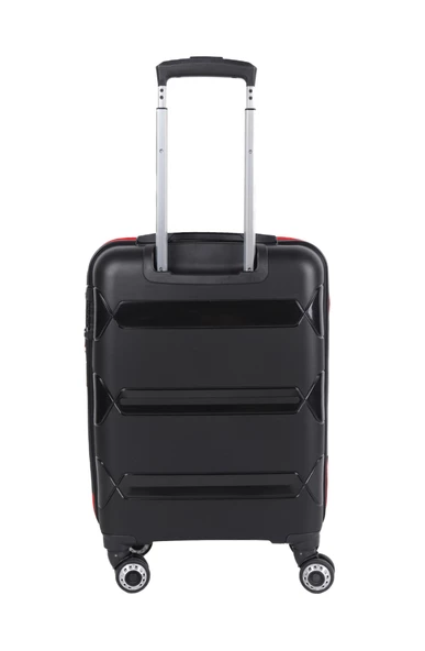Hotowa Gold PP Valiz 8011 Siyah Kırmızı TSA Kilitli Kabin Boy - 2