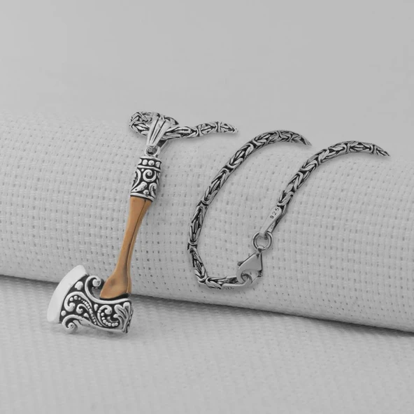 Balta Tasarımlı 925 Ayar Gümüş Kolye ürün görseli