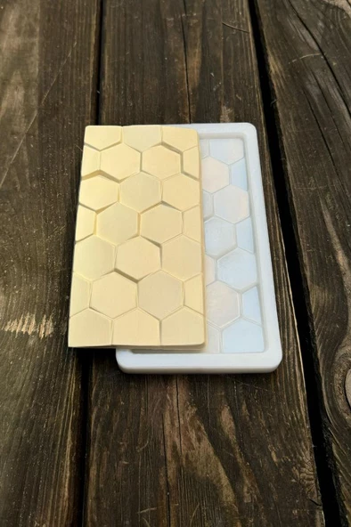 Petek Tablet Çikolata Silikon Mum Kalıbı - Resim 4