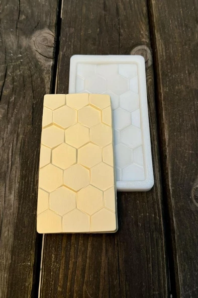 Petek Tablet Çikolata Silikon Mum Kalıbı - Resim 2