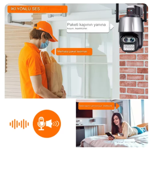 qasul 8mp Hd Ip Kamera 2 Lens Güvenlik Koruması Wifi Gözetim Kameraları 8x Zoom Ptz Kablosuz - 5