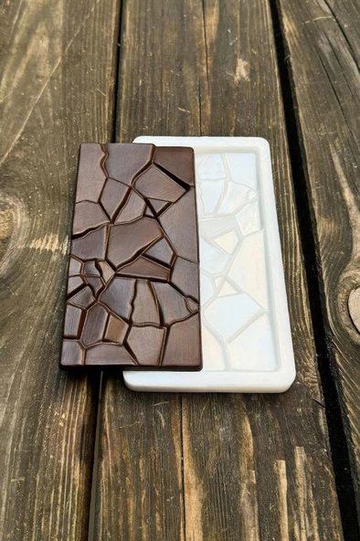 Parçalanmış Tablet Çikolata Silikon Mum Kalıbı - 5