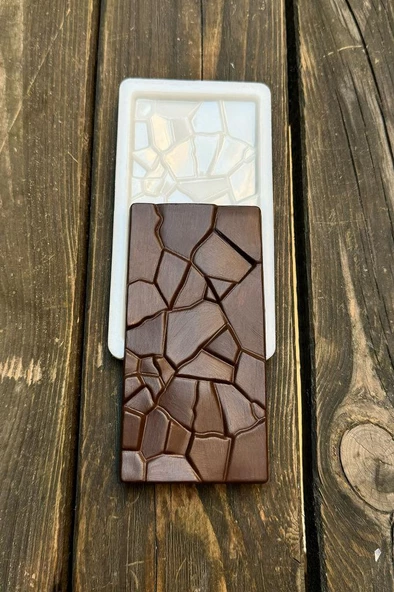 Parçalanmış Tablet Çikolata Silikon Mum Kalıbı - 2