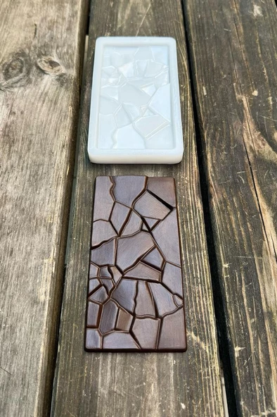 Parçalanmış Tablet Çikolata Silikon Mum Kalıbı - 3