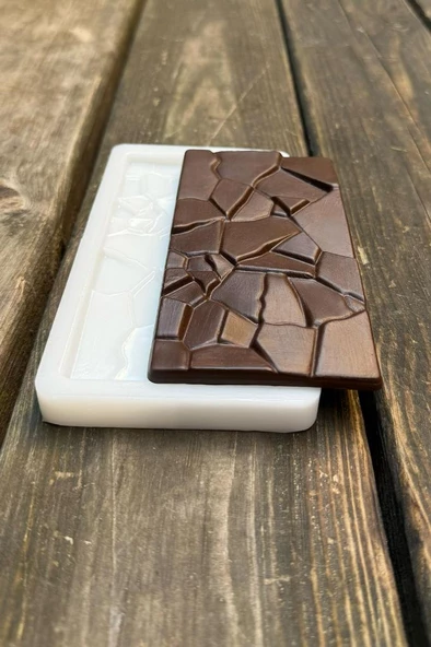 Parçalanmış Tablet Çikolata Silikon Mum Kalıbı - 6