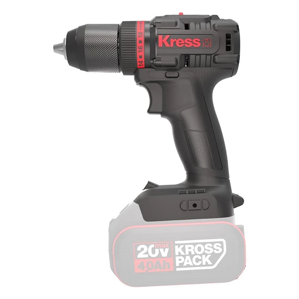 Kress KUA71.91 20Volt Kömürsüz Profesyonel Şarjlı Matkap (Akü Dahil Değildir) - 2