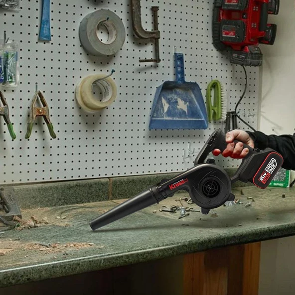 Kress KUF30.9 20Volt Profesyonel Devir Ayarlı Üfleyici + 5 Parça Aksesuar (Akü Dahil Değildir) - 4