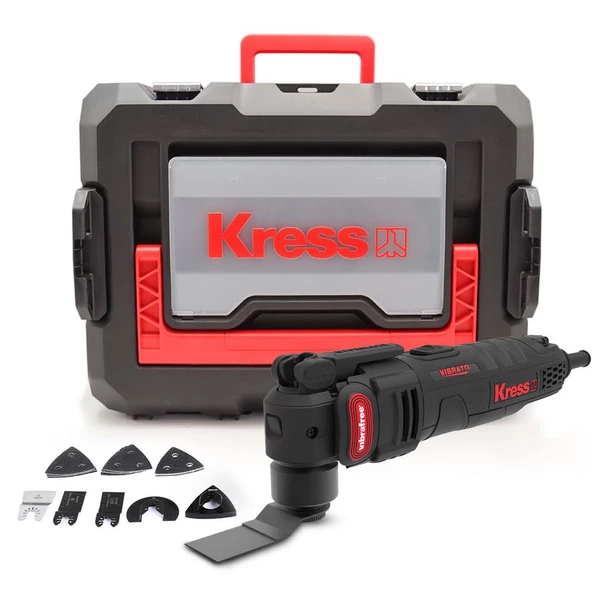 Kress KUW58.1 480Watt Profesyonel Çok Amaçlı Devir Ayarlı Kesme Raspalama ve Zımpara + 12 Parça Aksesuar - 1