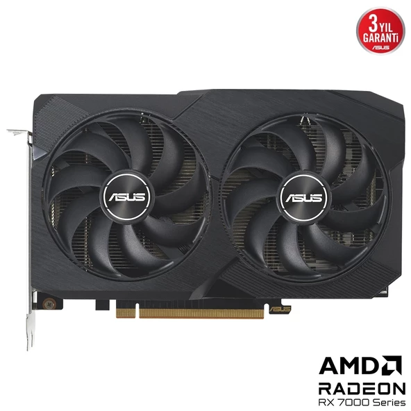 Asus Radeon RX 7600 DUAL-RX7600-O8G-V2 8GB GDDR6 128bit OC Ekran Kartı - 2