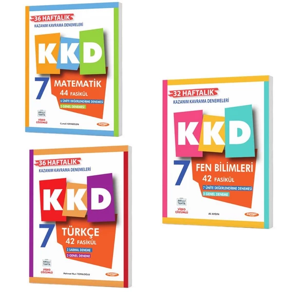 Kurmay Yayınları 7. sınıf KKD Matematik+Türkçe+Fen Bilimleri (3Kitap) ürün görseli
