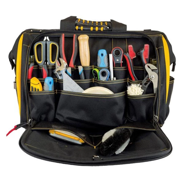 CAT DA980199 18'' Geniş Ağızlı 5 Bölmeli Ağır Hizmet Bez Alet Takım Çantası - 5