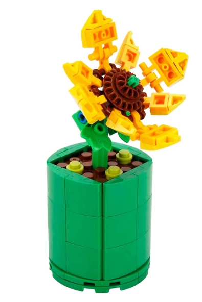 Güneşi Odanıza Taşıyın: 110 Parça Ayçiçeği Buketi Yapı Seti - 3