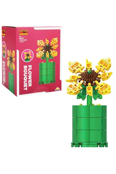 Güneşi Odanıza Taşıyın: 110 Parça Ayçiçeği Buketi Yapı Seti - 2