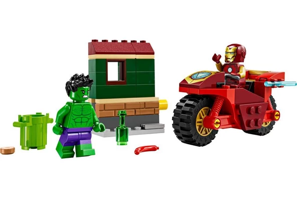 LEGO Super Heroes 76287 Iron Man with Bike and The Hulk - 3