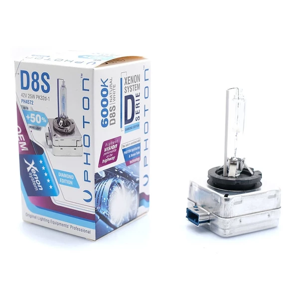 Photon D8S 6000K Beyaz Xenon Ampul +%50 Fazla Işık