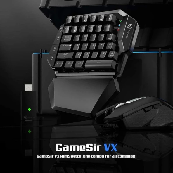 Gamesir VX PS4 - Xbox One - Switch - Switch Lite - PC Uyumlu Siyah Klavye ve Mouse Seti - 4