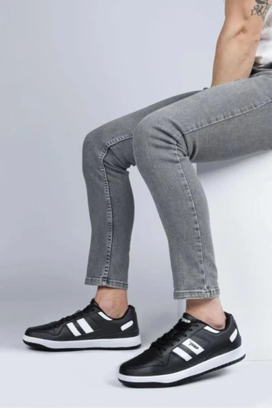 Jump 28505 Siyah Beyaz Orijinal Ürün Sneaker Erkek Ayakkabı