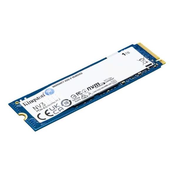 1TB KINGSTON NV3 SNV3S/1000G 6000/4000MB/S M.2 NVMe PCIe 4.0 ürün görseli