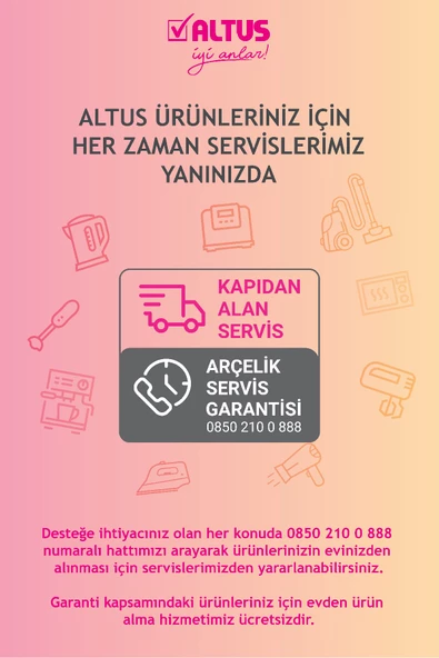 Altus ALMD 25 20 lt Beyaz Mikrodalga Fırın - 8
