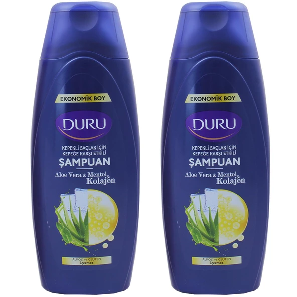 Duru Aloe Vera Mentol Kolajen Kepeğe Karşı Şampuan 700 ml 2 ADET
