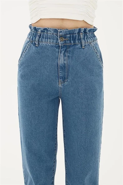 FASHION FRIENDS KADIN BAGGY DENİM PANTOLON 24Y0296K1 - 8