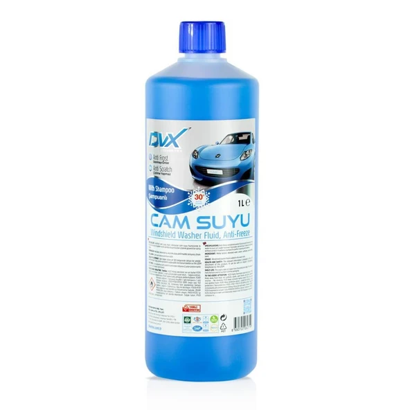 DVX -30° % 46 Alkol Bomesi Antifrizli ve Şampuanlı Cam Suyu PE 1 lt.