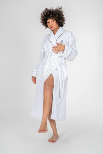 Cotton Box Classic Bornoz Seti Güher Beyaz Kadın M/L - 2