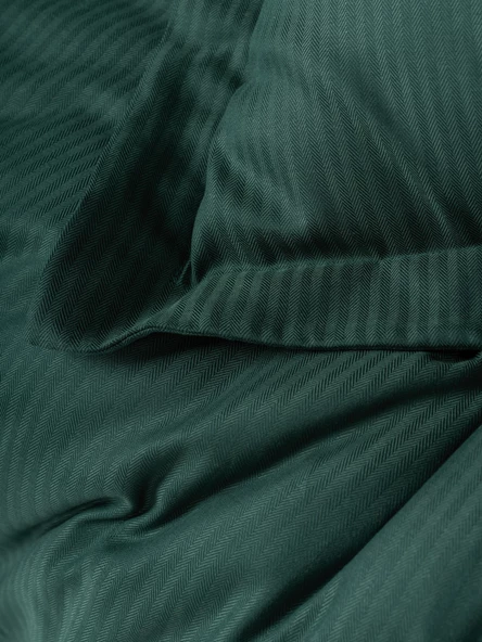 Cotton Box Tensel Craft Çift Kişilik Nevresim Takımı Petrol - Resim 3