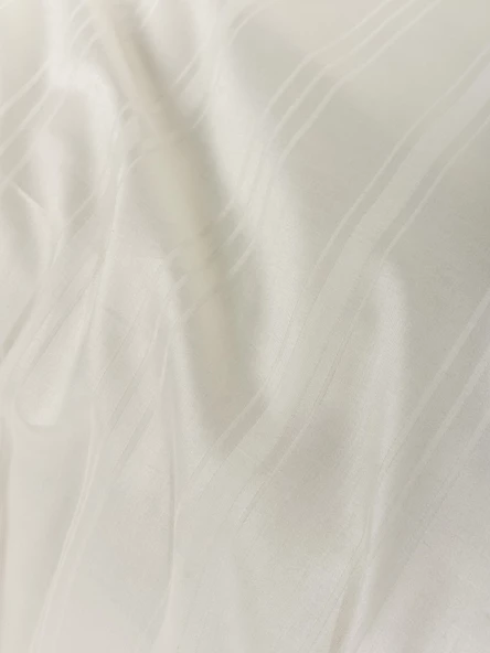 Cotton Box Smart Bambu Saten Çift Kişilik Nevresim Takımı Stripe Ekru - 4