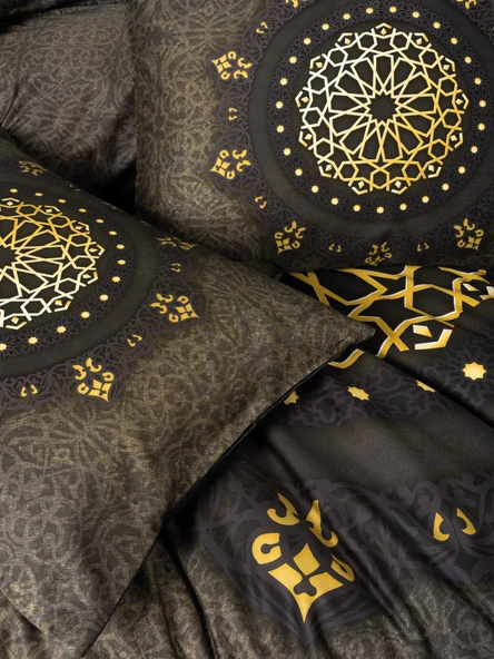 Cotton Box Palace Saten Çift Kişilik Nevresim Takımı Togay Antrasit - Resim 4