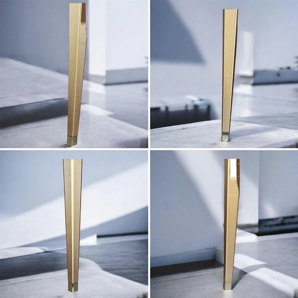 Elit Masa Dresuar Ayağı 75 cm Plastik Gold Altın Ayak Mutfak Yemek Masası Mobilya Ayakları - Resim 7
