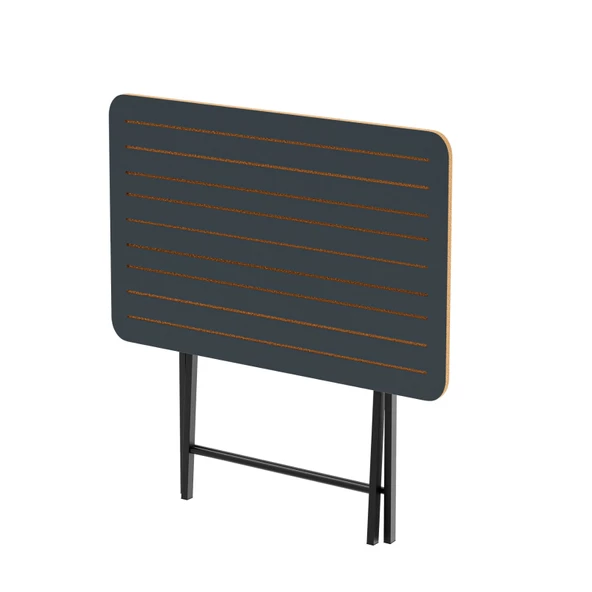Eportatif Katlanır 4 Kişilik Bahçe Masası Bistro Masa 55x90 Füme 1426 - 2