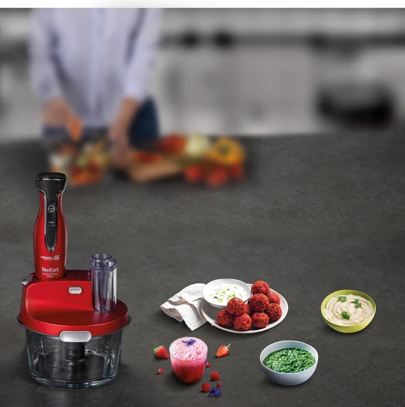 Tefal Buz Kırma Özellikli 15 Yıl Onarım Garantili Cam İçecek Hazneli 1500 W Blender Seti Kırmızı