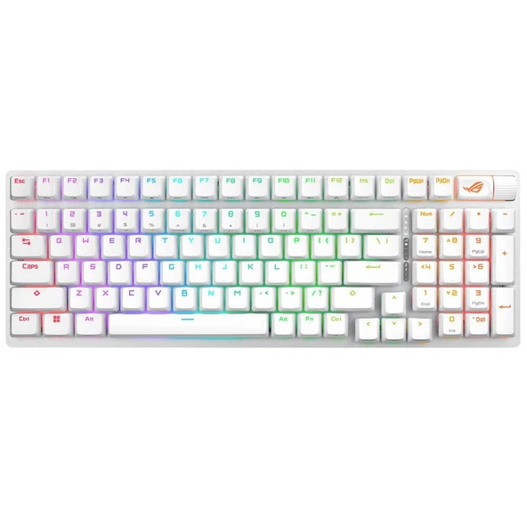 ASUS ROG STRIX SCOPE II 96 NX Snow Switch Türkçe RGB Kablosuz Beyaz Mekanik Gaming Klavye - 2