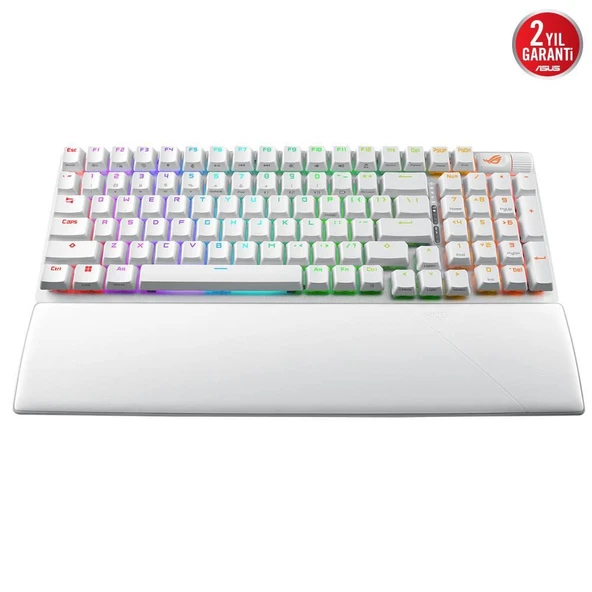 ASUS ROG STRIX SCOPE II 96 NX Snow Switch Türkçe RGB Kablosuz Beyaz Mekanik Gaming Klavye - 5